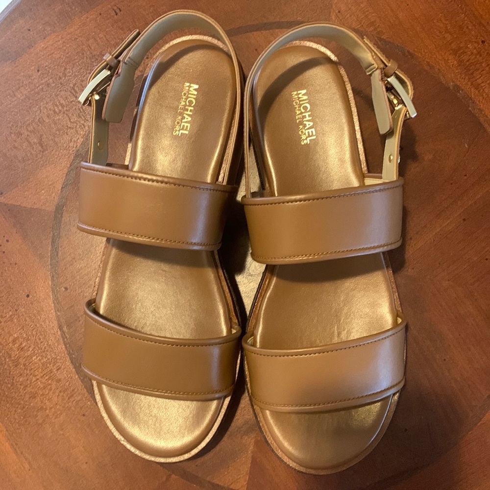 Michael Kors Brown strap sandals NWOT( No Box)